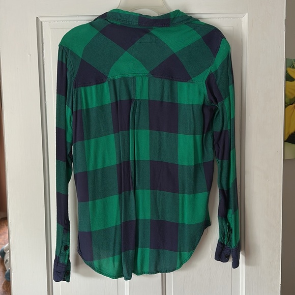Green/Blue Plaid Button Up - Picture 3 of 3